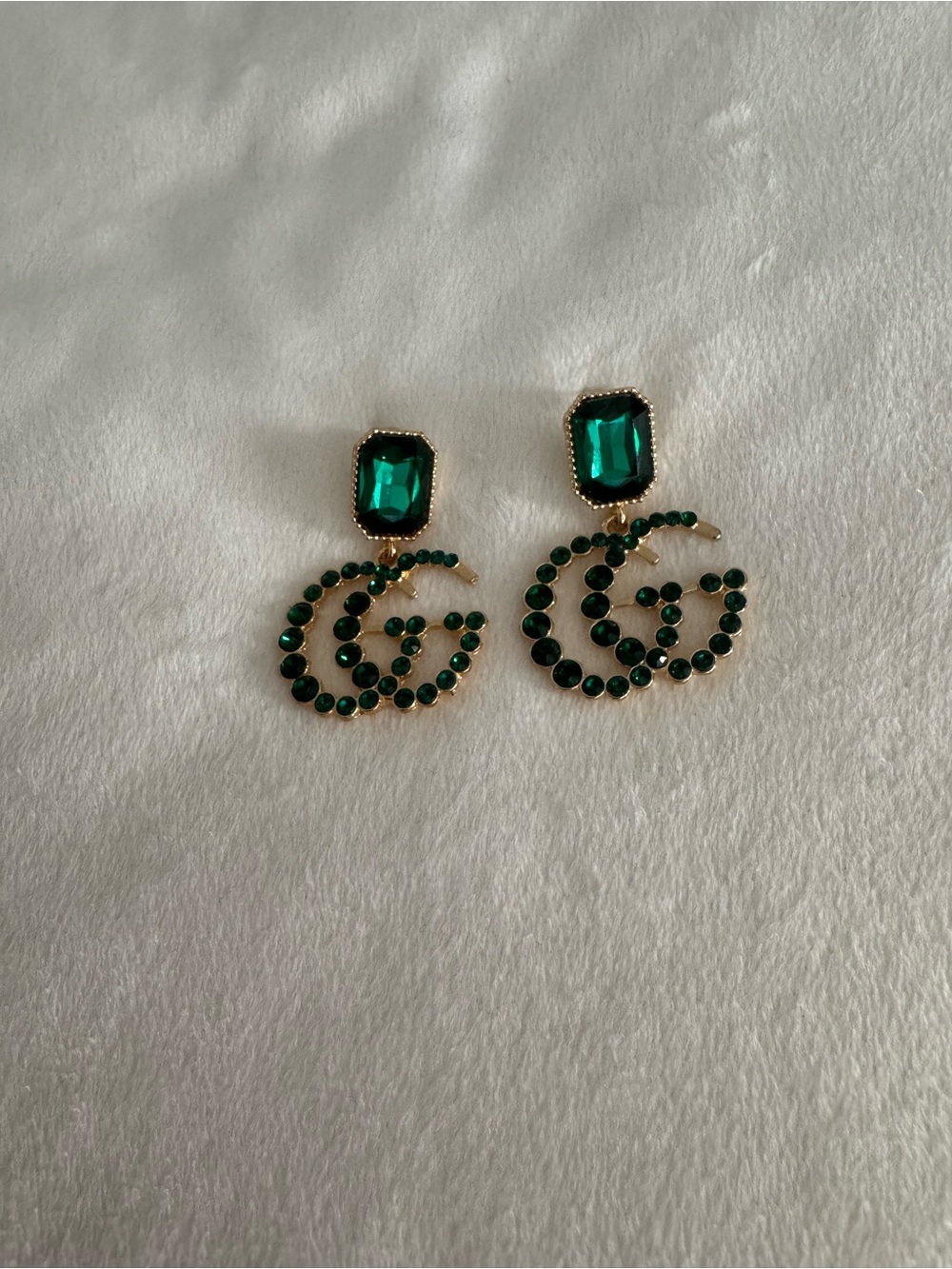 Emerald GG Drop Earrings - Picture 6 of 10